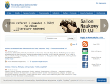 Tablet Screenshot of doktoranci.uj.edu.pl