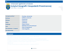 Tablet Screenshot of geo.uj.edu.pl